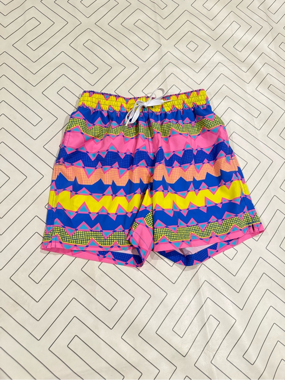 Chubbies Bright Geometric Swim Trunks